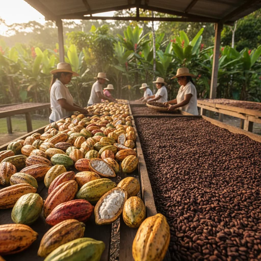 Global Cocoa Prices Crash 62% From 2025 Peak to $4,197/Ton — Ecuador's Rising Cacao Sector Faces Margin Squeeze as World's No. 4 Producer