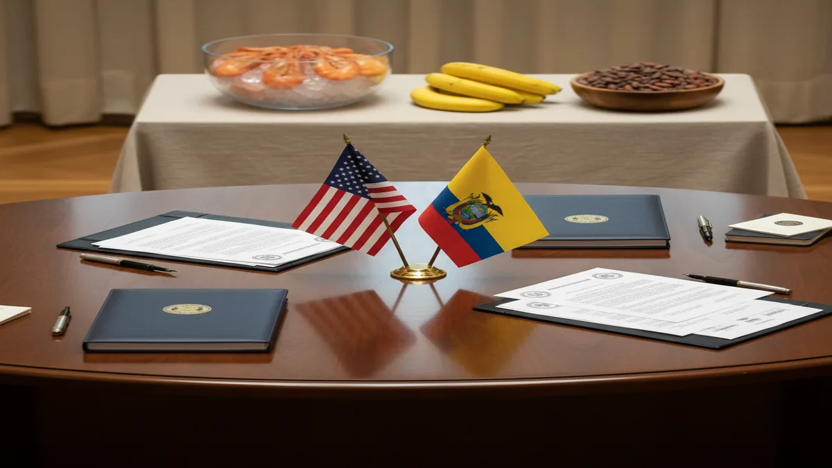 US-Ecuador Reciprocal Trade Deal 'Substantially Concluded' With Full Tariff Elimination — Shrimp Sector Demands Inclusion in Final Product List