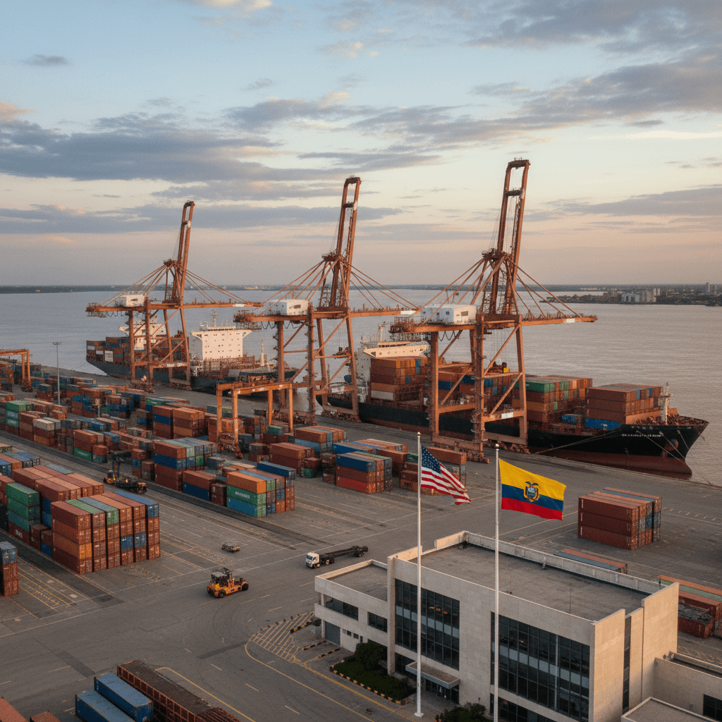 US and Ecuador Sign Reciprocal Trade Framework: Tariff Exemptions for Non-Competing Goods, Market Access for US Machinery and Digital Services